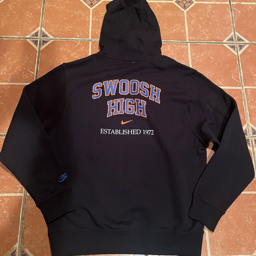 New Nike Athletics Swoosh High Hoodie Black Sz. Large - Picture 2 of 9